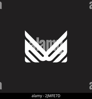 letter m abstract liner wings simple logo vector Stock Vector