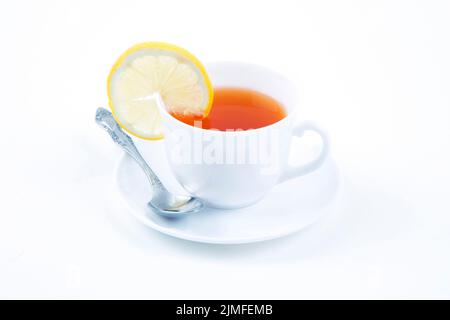 Cup of tea on a white background Stock Photo