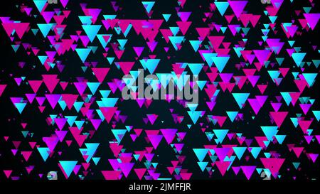 Strip of triangular particles Stock Photo