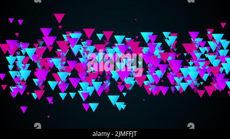 Strip of triangular particles Stock Photo