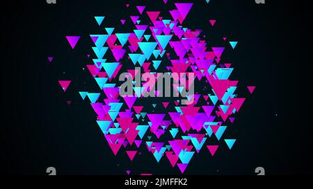 Strip of triangular particles Stock Photo