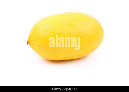 Fresh yellow melon on a white background Stock Photo