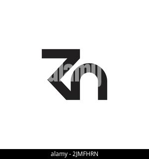 abstract letter rn simple line logo vector Stock Vector