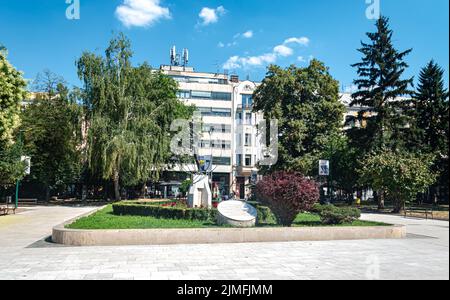 Completed reconstruction of Trg Oslobodenja park in Sarajevo Stock Photo