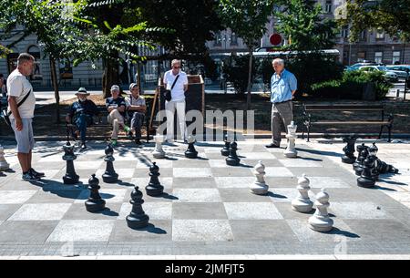 Completed reconstruction of Trg Oslobodenja park in Sarajevo Stock Photo