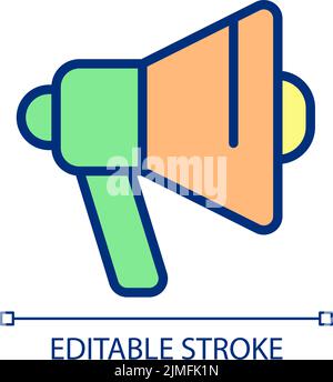 Advertising pixel perfect RGB color icon Stock Vector