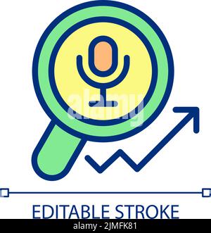 Voice marketing pixel perfect RGB color icon Stock Vector