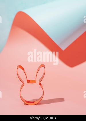 Easter bunny Cookie Cutter. Easter concept Stock Photo