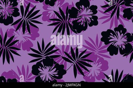 Seamless floral pattern based on traditional folk art ornaments. Colorful flowers on color background. Scandinavian style. Sweden nordic style. Vector Stock Vector