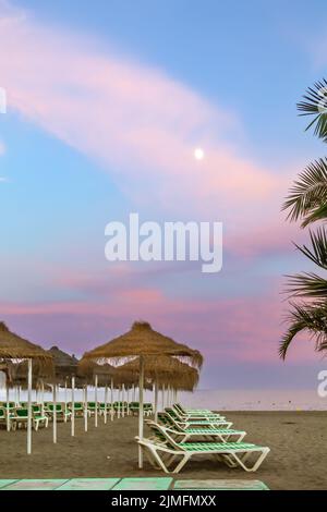 Beach in Torremolinos, Spain Stock Photo