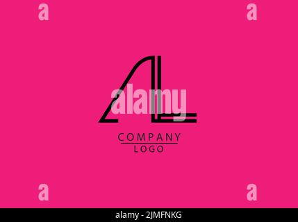 Abstract Alphabets Letters AL or A L Logo Stock Vector