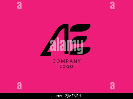 Abstract Alphabets Letters AE or A E Logo Stock Vector