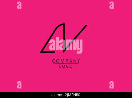 Abstract Alphabets Letters AV or A V Logo Stock Vector