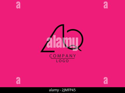 Abstract Alphabets Letters AQ or A Q Logo Stock Vector