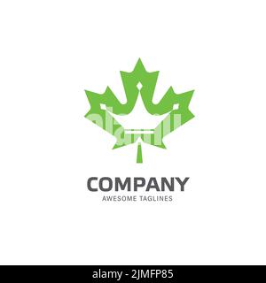Leaf Crown Logo Vector Illustration Stock Vector Image & Art - Alamy