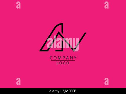 Abstract Alphabets Letters AN or A M Logo Stock Vector