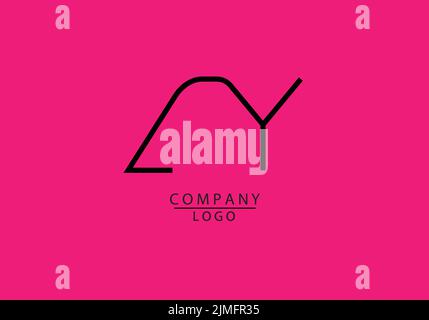 Abstract Alphabets Letters AY or A Y Logo Stock Vector