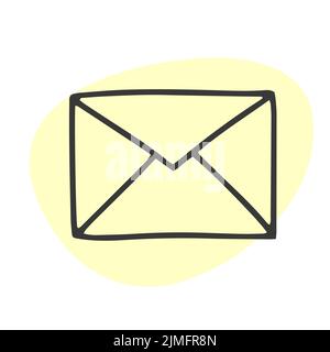 Email Icon in Doodle Style Stock Vector