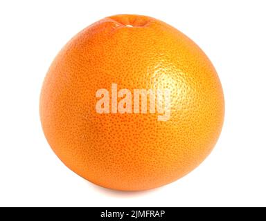 Grapefruit isolated on white background. Whole orange citrus. Stock Photo