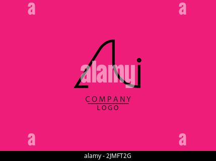 Abstract Alphabets Letters AI or A I Logo Stock Vector