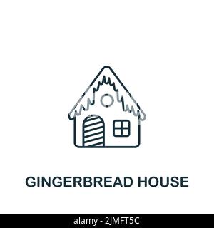 Gingerbread House icon. Monochrome simple icon for templates, web design and infographics Stock Vector