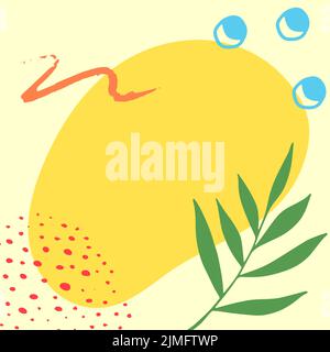 Trendy Abstract Square Art Template for Social Media Posts Mobile Apps Banners Design and Web Internet ads Stock Vector