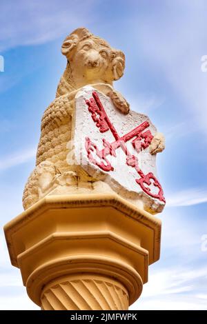 Netherlands, Leiden Coat of arms, entrance of the Castle Stock Photo