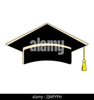 Graduation Cap Hat Decorative Element Stock Vector
