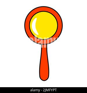 Loupe Magnifying Glass Isolated Element on White Background Stock Vector