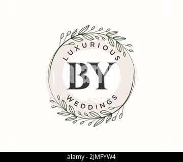 BX Initials letter Wedding monogram logos template, hand drawn modern minimalistic and floral templates for Invitation cards, Save the Date, elegant Stock Vector