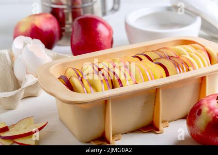 Cooking apple pie. Stock Photo