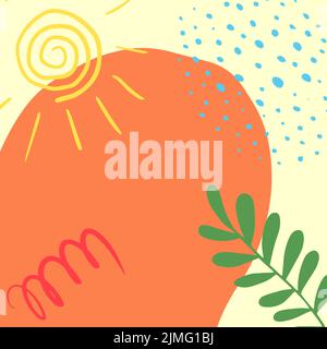 Trendy Abstract Square Art Template for Social Media Posts Mobile Apps Banners Design and Web Internet ads Stock Vector