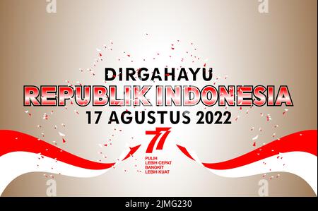 Happy Indonesian Independence Day, Happy Republic of Indonesia, Vector illustration. background, banner, poster Stock Vector