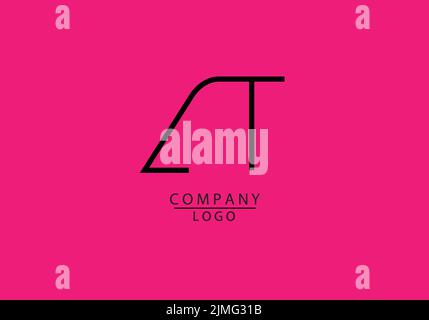 Abstract Alphabets Letters AT or A T Logo Stock Vector