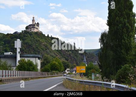 The earth and its inhabitants .. . Mean Temperature of Summer iiiiie  District Rheiufels on the left bank, and the inimical castles of the  "Cat" and the " Mouse " frown