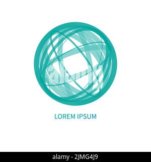 Telecommunications, communications round logo, networking icon. Earth, planet concept. Vector illustration Stock Vector