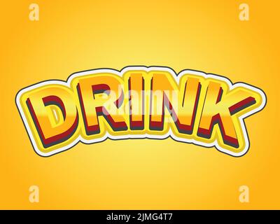 text effect template with 3d bold style use for log Stock Vector