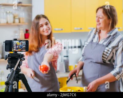 home food recipe video tutorial vegetable salad Stock Photo