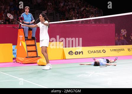 NEC, Birmingham, UK: 6th Aug 2022, Common Wealth Games 2022 : Badminton:  PV Sindhu (IND) Vs JW Goh (MAS). PV Sindhu won the women’s singles QF. Seshadri SUKUMAR Stock Photo