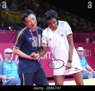 NEC, Birmingham, UK: 6th Aug 2022, Common Wealth Games 2022 : Badminton:  PV Sindhu (IND) Vs JW Goh (MAS). PV Sindhu won the women’s singles QF. Seshadri SUKUMAR Stock Photo