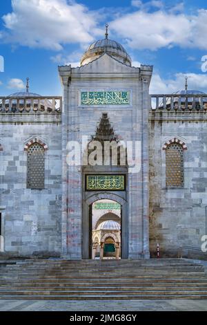 Gate to the Sultan Ahmed Mosque, Istanbul, Turkey Stock Photo
