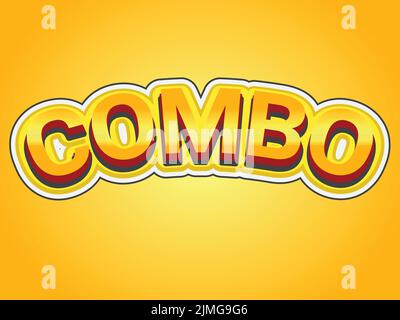 text effect template with 3d bold style use for log Stock Vector