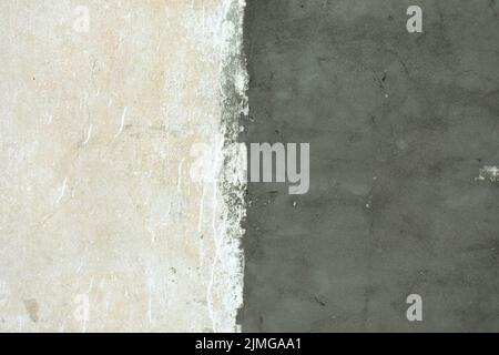 Texture of wall. Concrete coating. White and grey. Stock Photo