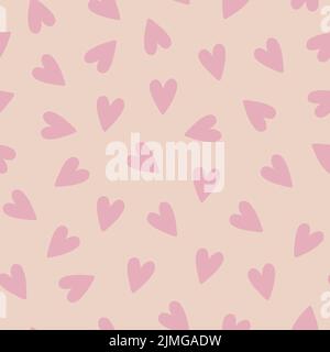 Pink hearts pattern Stock Vector