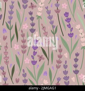 Lavender seamless pattern Stock Vector