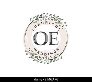 Initial OE wedding monogram logo design vector graphic Stock Vector ...