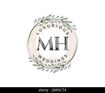 GM Initials letter Wedding monogram logos template, hand drawn modern -  stock vector 5381653