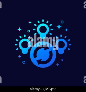 generation ideas icon, vector art Stock Vector
