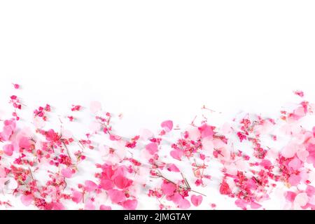 Valentine day greeting card or invitation design template with pink hearts Stock Photo