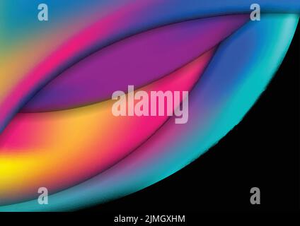 Colorful modern corporate liquid waves abstract background. Vector design Stock Vector